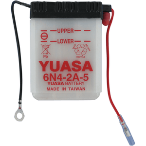 Conventional Battery 6 V By Yuasa YUAM2645A Conventional Acid Battery Y6N4-2A-5 Parts Unlimited