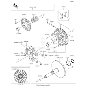 Converter-Drive,A Mark,Blue by Kawasaki 49093-0102 OEM Hardware 49093-0102 Off Road Express Peach St