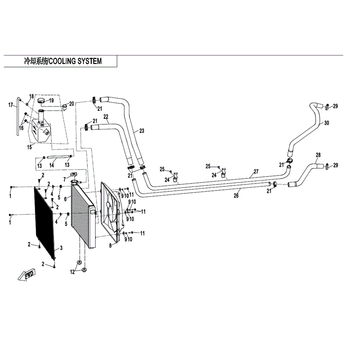 Coolant Outlet Pipe Engine by CF Moto