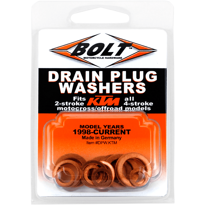 Copper Drain Plug Washer Set By Bolt