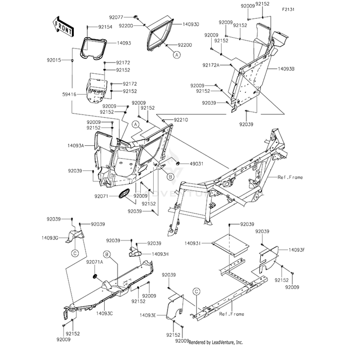 Cover,A/C-Box by Kawasaki