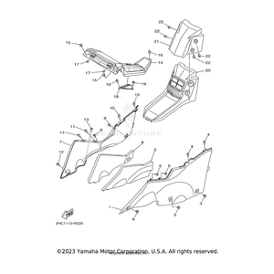 Cover Assembly by Yamaha 2HC-F1608-01-00 OEM Hardware 2HC-F1608-01-00 Off Road Express