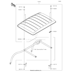 Cover-Assembly,Sun Top by Kawasaki 16146-0742 OEM Hardware 16146-0742 Off Road Express Peach St