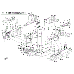 Cover Center Console by CF Moto 7000-041601-10000 OEM Hardware 7000-041601-10000 Northstar Polaris