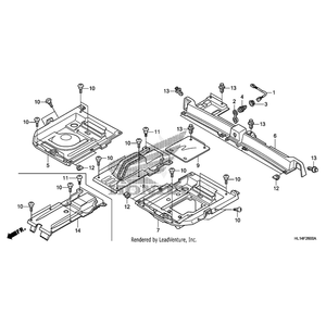 Cover, Center Seat (Lower) by Honda 71136-HL1-A00 OEM Hardware 71136-HL1-A00 Off Road Express Peach St