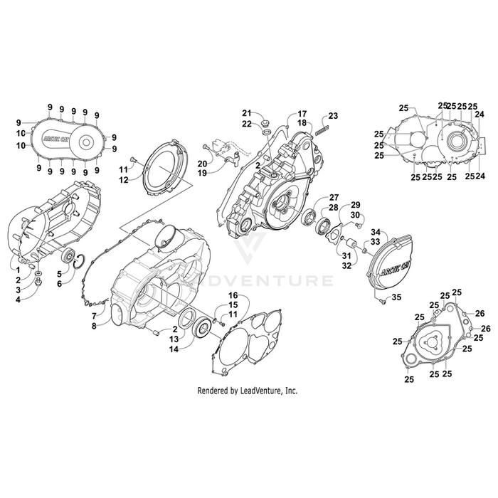 Cover,Clutch,H1-(Top Port) By Arctic Cat