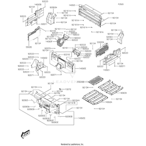 Cover,Cnt,S.Black by Kawasaki 14093-Y026-933 OEM Hardware 14093-Y026-933 Off Road Express Peach St