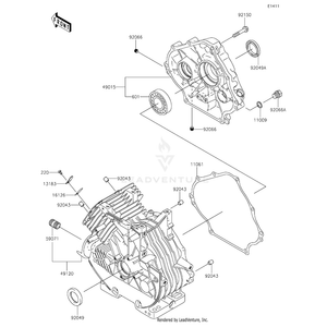 Cover-Crankcase by Kawasaki 49015-0038 OEM Hardware 49015-0038 Off Road Express Peach St