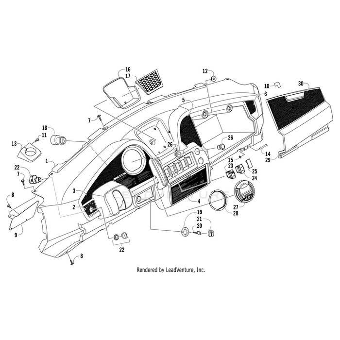 Cover, Dash - Left By Arctic Cat