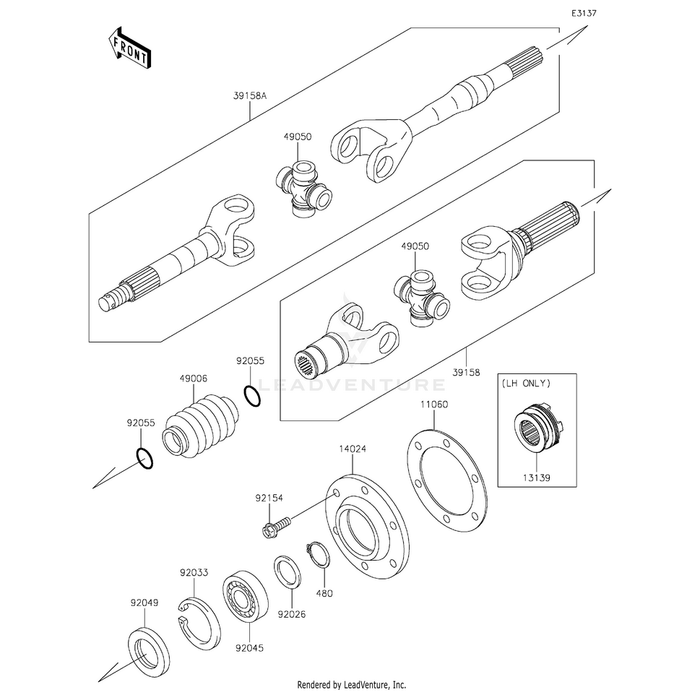 Cover,Driveshaft by Kawasaki