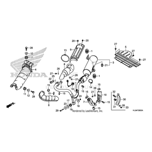 Cover, Ex. Pipe Center by Honda 18322-HL5-A00 OEM Hardware 18322-HL5-A00 Off Road Express Peach St