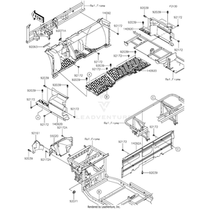 Cover,Floor,Bottom by Kawasaki 14092-1196 OEM Hardware 14092-1196 Off Road Express Peach St