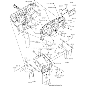 Cover,Floor,Cnt by Kawasaki 14091-0408 OEM Hardware 14091-0408 Off Road Express Peach St