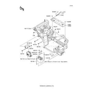 Cover,Floor,Cnt by Kawasaki 14092-1203 OEM Hardware 14092-1203 Off Road Express Peach St