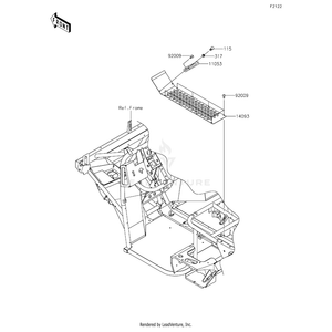 Cover,Floor,Cnt by Kawasaki 14093-0469 OEM Hardware 14093-0469 Off Road Express Peach St