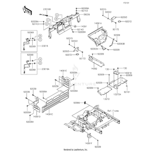 Cover,Floor,Cnt,Fr by Kawasaki 14092-0832 OEM Hardware 14092-0832 Off Road Express Peach St