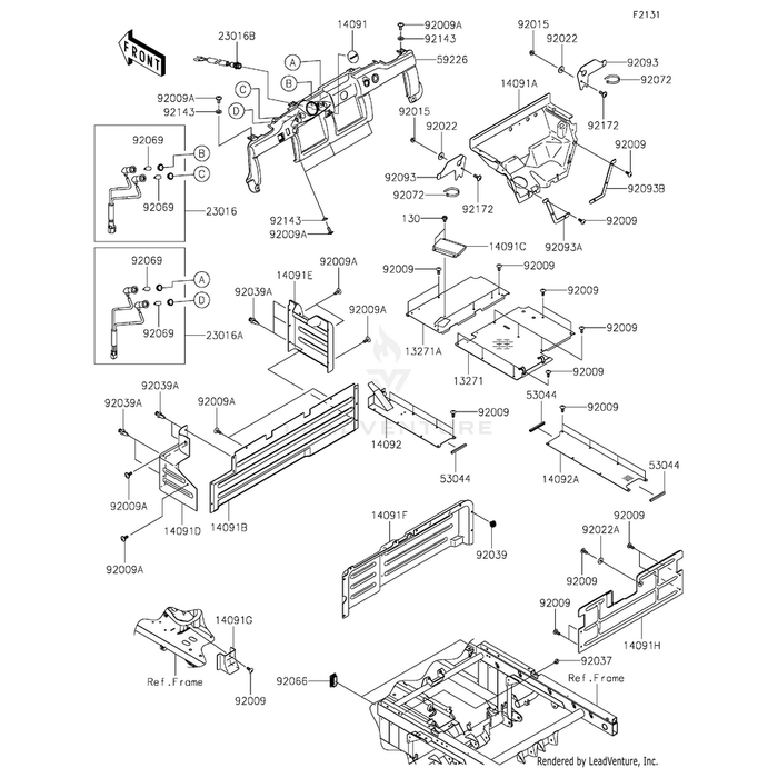 Cover,Floor,Cnt,Rr by Kawasaki