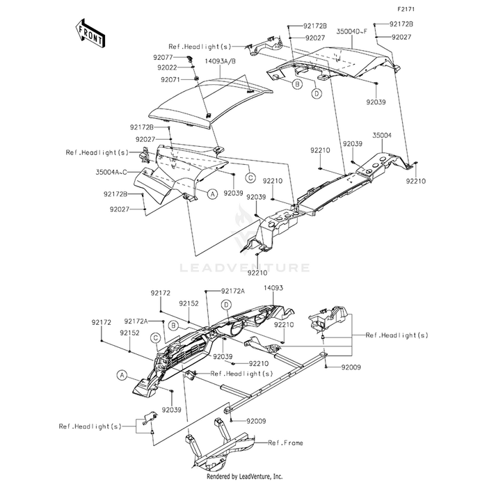 Cover,Fr Grill by Kawasaki