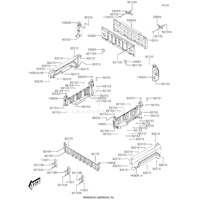 Cover,Front Carrier by Kawasaki