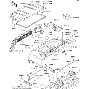 Cover,Front Fender,F. by Kawasaki 14091-0829-6L OEM Hardware 14091-0829-6L Off Road Express Peach St