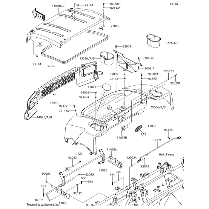 Cover,Front Fender,W. by Kawasaki