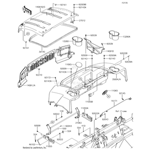 Cover,Front Grill,Cam by Kawasaki 14091-0976-16P OEM Hardware 14091-0976-16P Off Road Express Peach St