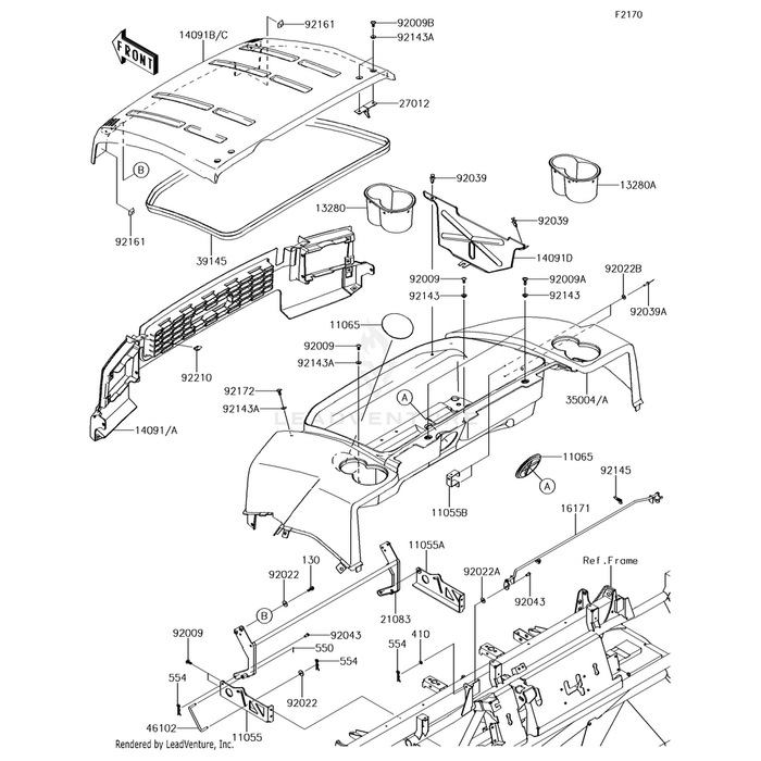 Cover,Front Grill,Cam by Kawasaki