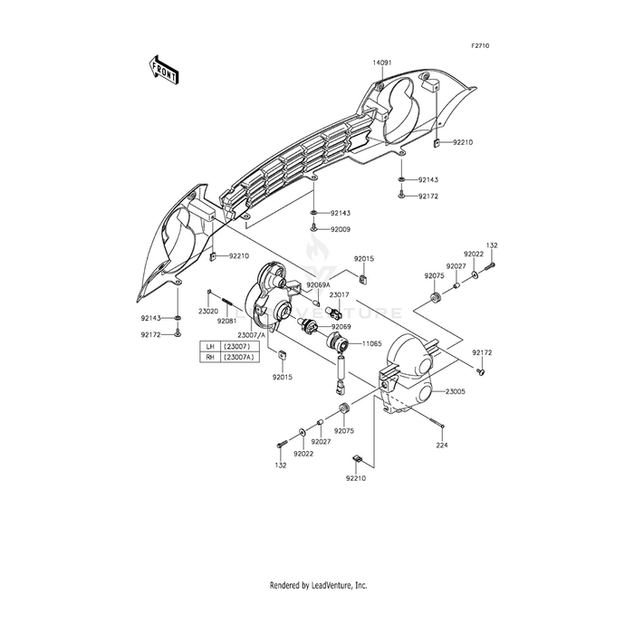 Cover,Front Grille,F. by Kawasaki