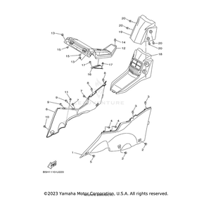 Cover, Handle Lever 1 by Yamaha 2HC-F6372-00-00 OEM Hardware 2HC-F6372-00-00 Off Road Express