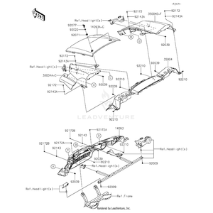 Cover,Hood,C.S.F.Orange by Kawasaki 14093-0211-57T OEM Hardware 14093-0211-57T Off Road Express Peach St