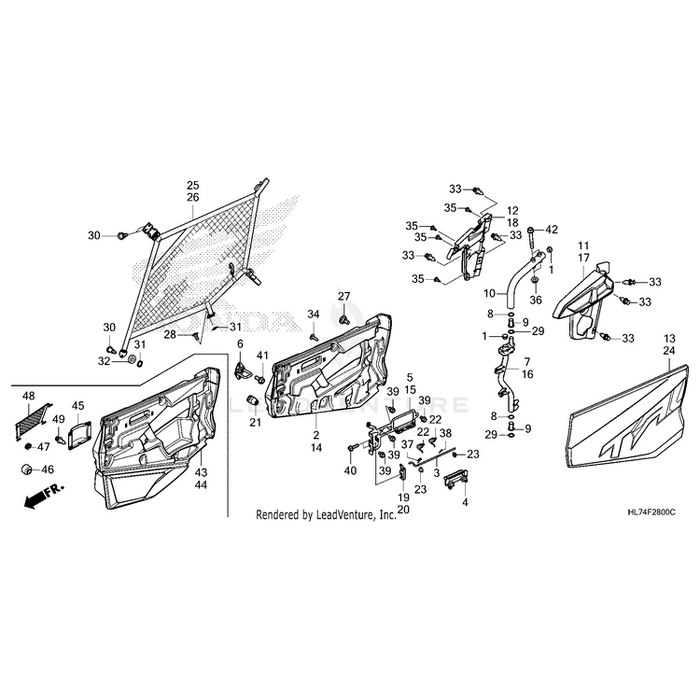 Cover, Left Hinge Pipe (Inner) by Honda