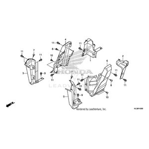 Cover, Left Mud Protector by Honda 63520-HL3-A10 OEM Hardware 63520-HL3-A10 Off Road Express Peach St