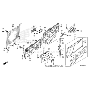 Cover, Left Rear Hinge Pipe by Honda 67416-HL7-A20 OEM Hardware 67416-HL7-A20 Off Road Express Peach St