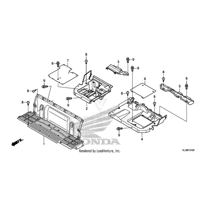 Cover, Left Seat (Lower) by Honda