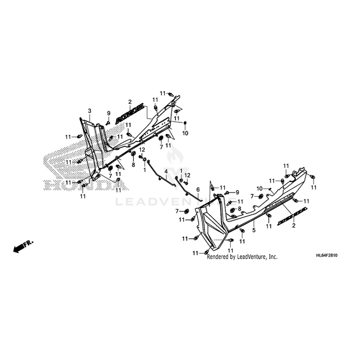 Cover, Left Side (Lower) by Honda