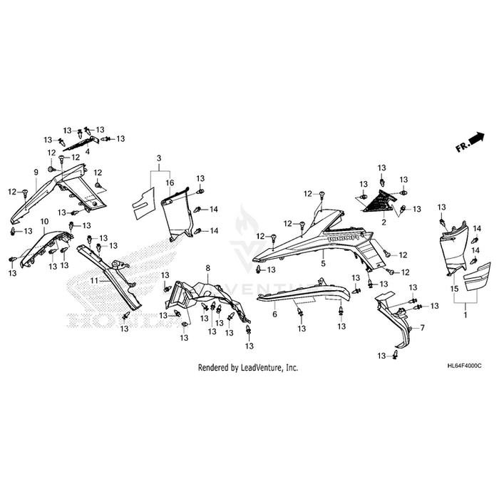 Cover, Left Vent by Honda