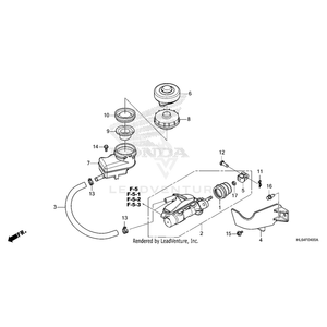 Cover, Master Cylinder by Honda 45600-HL6-A00 OEM Hardware 45600-HL6-A00 Off Road Express Peach St