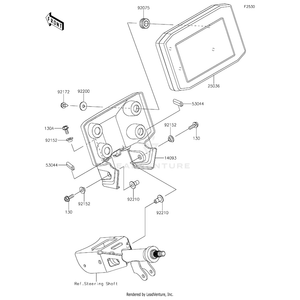 Cover,Meter by Kawasaki 14093-1093 OEM Hardware 14093-1093 Off Road Express Peach St