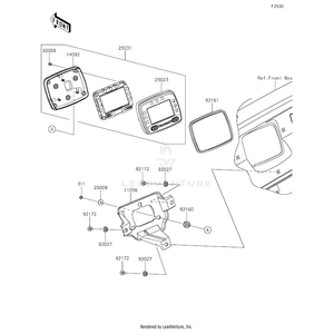 Cover-Meter Case,Upp by Kawasaki 25023-0075 OEM Hardware 25023-0075 Off Road Express Peach St