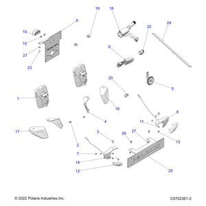 Cover-Mirror Bracket,Gen,Lh,Blk by Polaris 5454551-070 OEM Hardware P5454551-070 Off Road Express