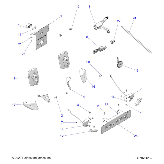 Cover-Mirror Bracket,Gen,Lh,Blk by Polaris