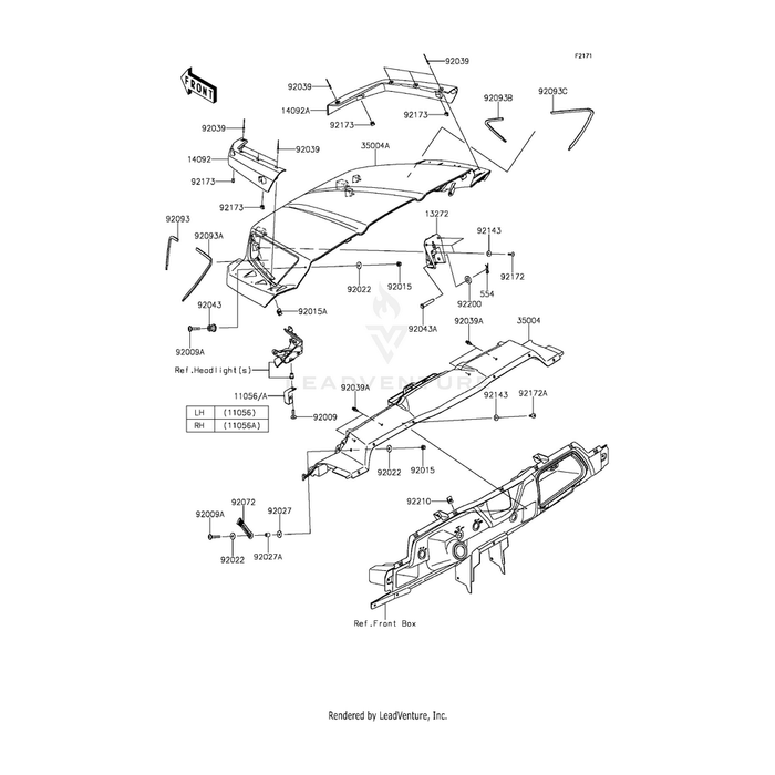 Cover,Over Fender,Lh, by Kawasaki