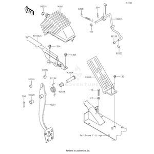 Cover,Parking Lever by Kawasaki 14091-0067 OEM Hardware 14091-0067 Off Road Express Peach St