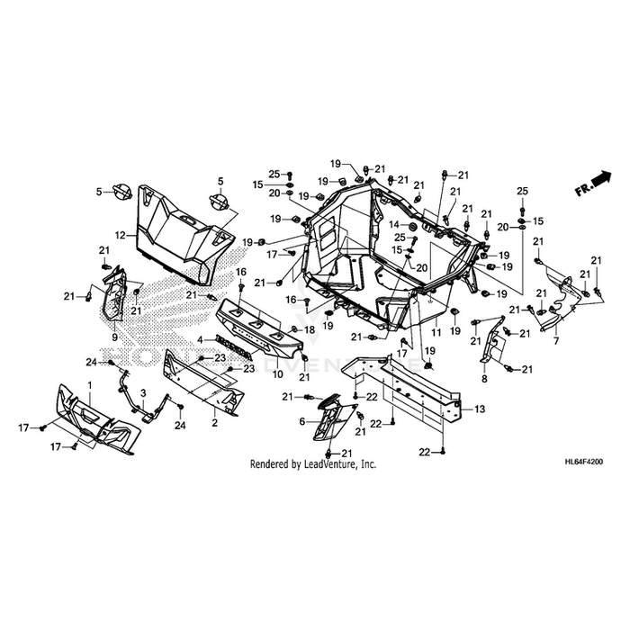 Cover, Rear by Honda