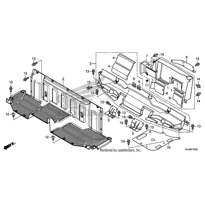 Cover, Rear Center by Honda