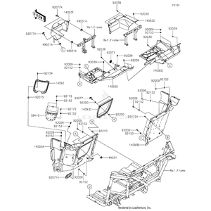 Cover,Rear,Floor,Lh by Kawasaki 14093-1231 OEM Hardware 14093-1231 Off Road Express Peach St