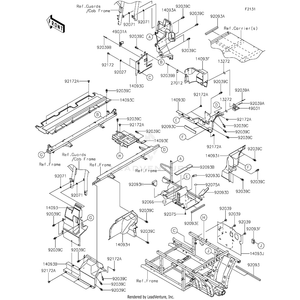 Cover,Rear,Floor,Mud,Lh by Kawasaki 14093-0388 OEM Hardware 14093-0388 Off Road Express Peach St