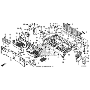 Cover, Right Rear Foot Well by Honda 71133-HL4-F00 OEM Hardware 71133-HL4-F00 Off Road Express Peach St