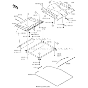 Cover,Roof,Fr by Kawasaki 14093-1271 OEM Hardware 14093-1271 Off Road Express Peach St