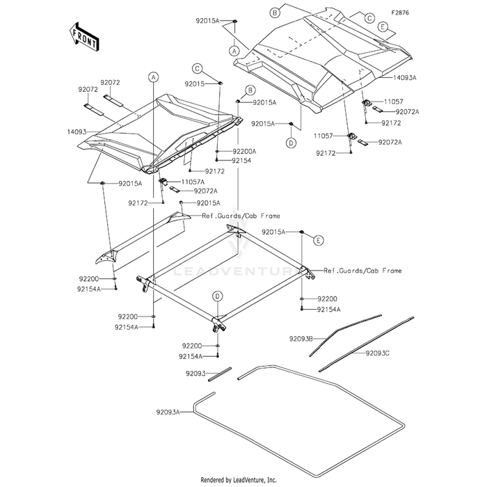 Cover,Roof,Fr by Kawasaki